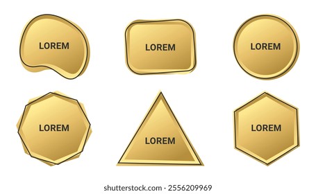 Set of luxury abstract modern graphic element