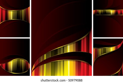 Set von luxuriösen Hintergründen. 5 Stück.