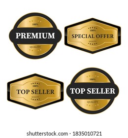 Set of luxury badges and stickers