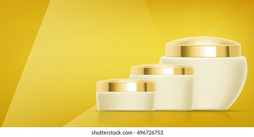 Set of Luxury cosmetic packaging collection design isolated vector illustration for promotion ready for branding