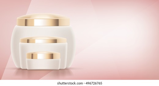 Set of Luxury cosmetic packaging collection design isolated vector illustration for promotion ready for branding