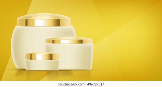 Set of Luxury cosmetic packaging collection design isolated vector illustration for promotion ready for branding