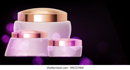 Set of Luxury cosmetic packaging collection design isolated vector illustration for promotion ready for branding