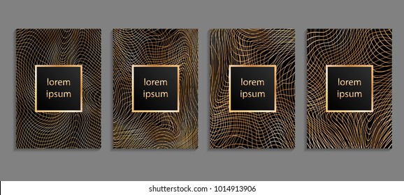 Set of luxury cover templates. Vector cover design for placards, banners, flyers, presentations and cards