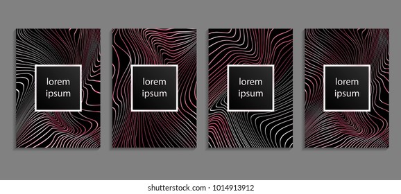 Set of luxury cover templates. Vector cover design for placards, banners, flyers, presentations and cards