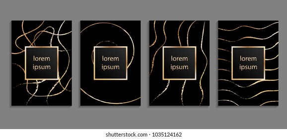 Set of luxury cover templates. Vector cover design for placards, banners, flyers, presentations and cards