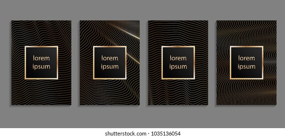 Set of luxury cover templates. Vector cover design for placards, banners, flyers, presentations and cards
