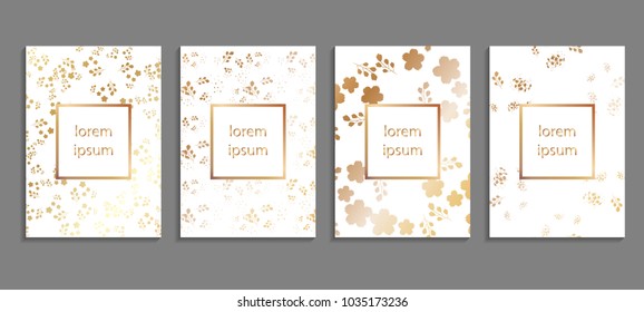 Set of luxury cover templates. Vector cover design for wedding invitation, packaging, placards, banners, flyers, presentations and cards