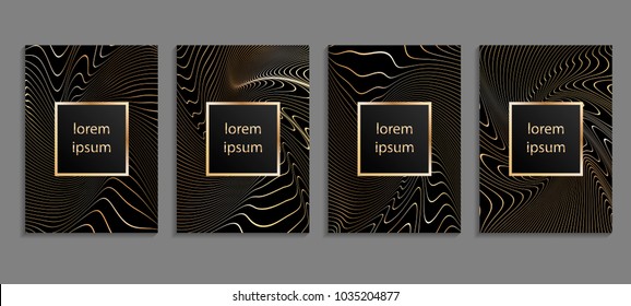 Set of luxury cover templates. Vector cover design for placards, banners, flyers, presentations and cards