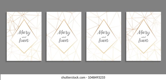 Set of luxury cover templates. Vector cover design for wedding invintation, placards, banners, flyers, presentations and business cards