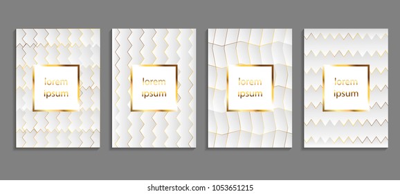 Set of luxury cover templates. Vector cover design for placards, banners, flyers, presentations and cards