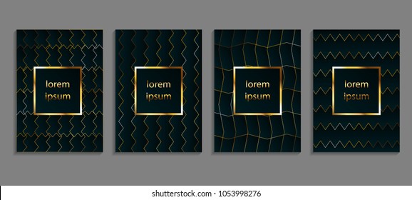 Set of luxury cover templates. Vector cover design for placards, banners, flyers, presentations and cards