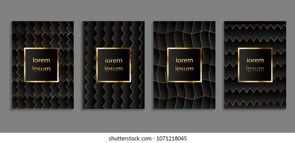 Set of luxury cover templates. Vector cover design for placards, banners, flyers, presentations and cards