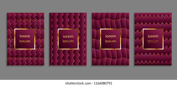 Set of luxury cover templates. Vector cover design for placards, banners, flyers, presentations and cards