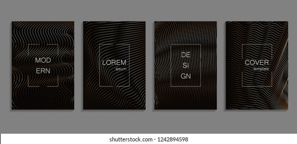 Set of luxury cover templates. Vector cover design for placards, banners, flyers, presentations and cards