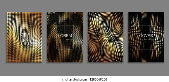 Set of luxury cover templates. Vector cover design for placards, banners, flyers, presentations and cards