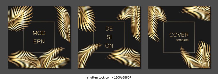 Set of luxury cover templates. Vector cover design for placards, banners, flyers, presentations and cards