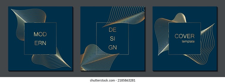 Set of luxury cover templates. Vector cover design for placards, banners, flyers, presentations and cards