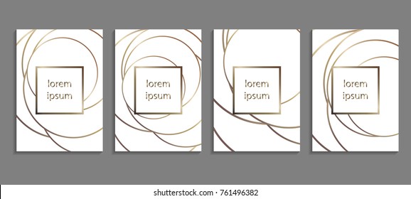 Set von luxuriösen Titelvorlagen. Vektorgrafik-Design für Plakate, Banner, Flyer, Präsentationen und Karten