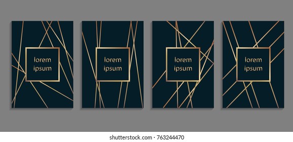 Set of luxury cover templates. Vector cover design for placards, banners, flyers, presentations and cards