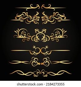Conjunto de colección de divisores decorativos de lujo