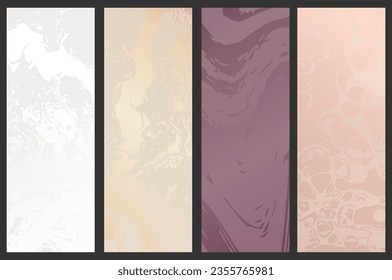 Un conjunto de diseños lujosos. Colección de plantillas premium para el diseño de postales, invitaciones, empaque, saludos e ideas creativas