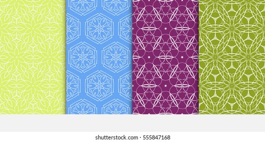 set of luxury floral seamless pattern. modern fashion design. color. vector illustration. for invitation, wallpaper