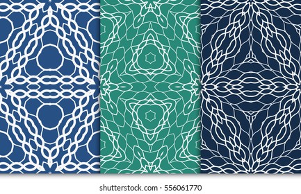 set of luxury floral seamless pattern. modern fashion design. vector illustration. for invitation, wallpaper