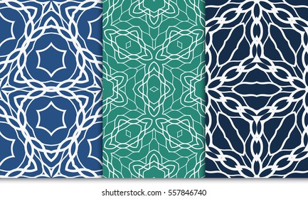set of luxury floral seamless pattern. modern fashion design. vector illustration. for invitation, wallpaper
