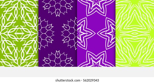 set of luxury floral seamless pattern background. texture for wallpaper, invitation. Vector illustration. color.