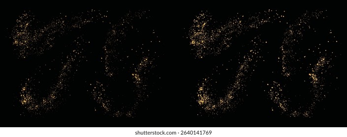 Set of luxury gold glitter background design