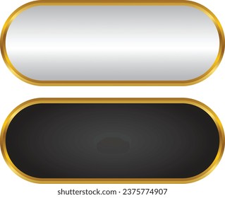 Conjunto De Lujo Dorado Árabe Islámico Banner Título Marco Png Fondo Transparente Dorado Caja De Texto Diseño Vector