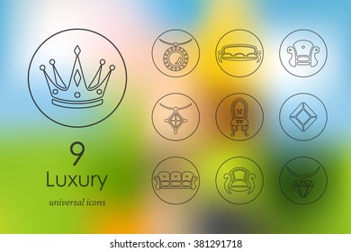 Set of luxury icons