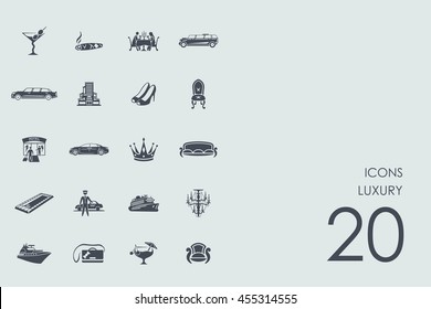 Set of luxury icons