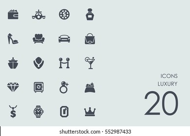 Set of luxury icons