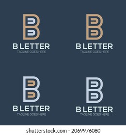Set Luxury Anfangsbuchstabe B Logo-Illustration für Ihr Unternehmen