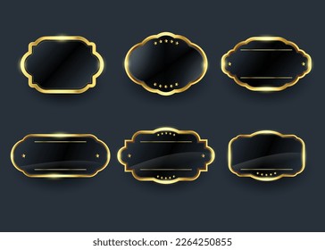 Set of luxury label vector illustration