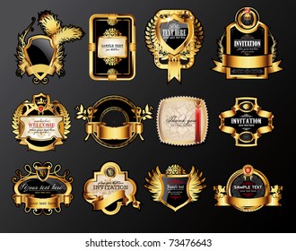 set of luxury labels