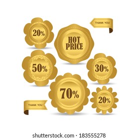 Set luxury labels and ribbons for sale