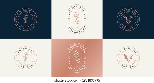 Conjunto de plantillas de diseño de logotipo de lujo para marca, identidad corporativa