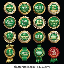 Set of Luxury Sales Quality Badges. Tags.