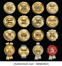 Set of Luxury Sales Quality Badges. Tags.