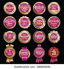 Set of Luxury Sales Quality Badges. Tags.