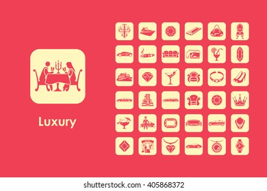Set of luxury simple icons