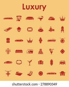 It is a set of luxury simple web icons