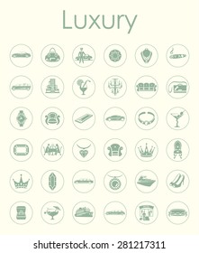 It is a set of luxury simple web icons