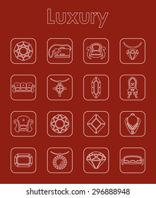 It is a set of luxury simple web icons