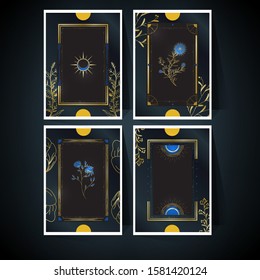set of luxury space exploration and flower