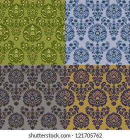 Set of luxury vintage seamless patterns