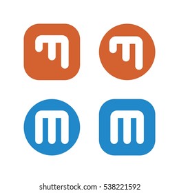 Set M Letter Logo Template Illustration Design. Vector EPS 10.